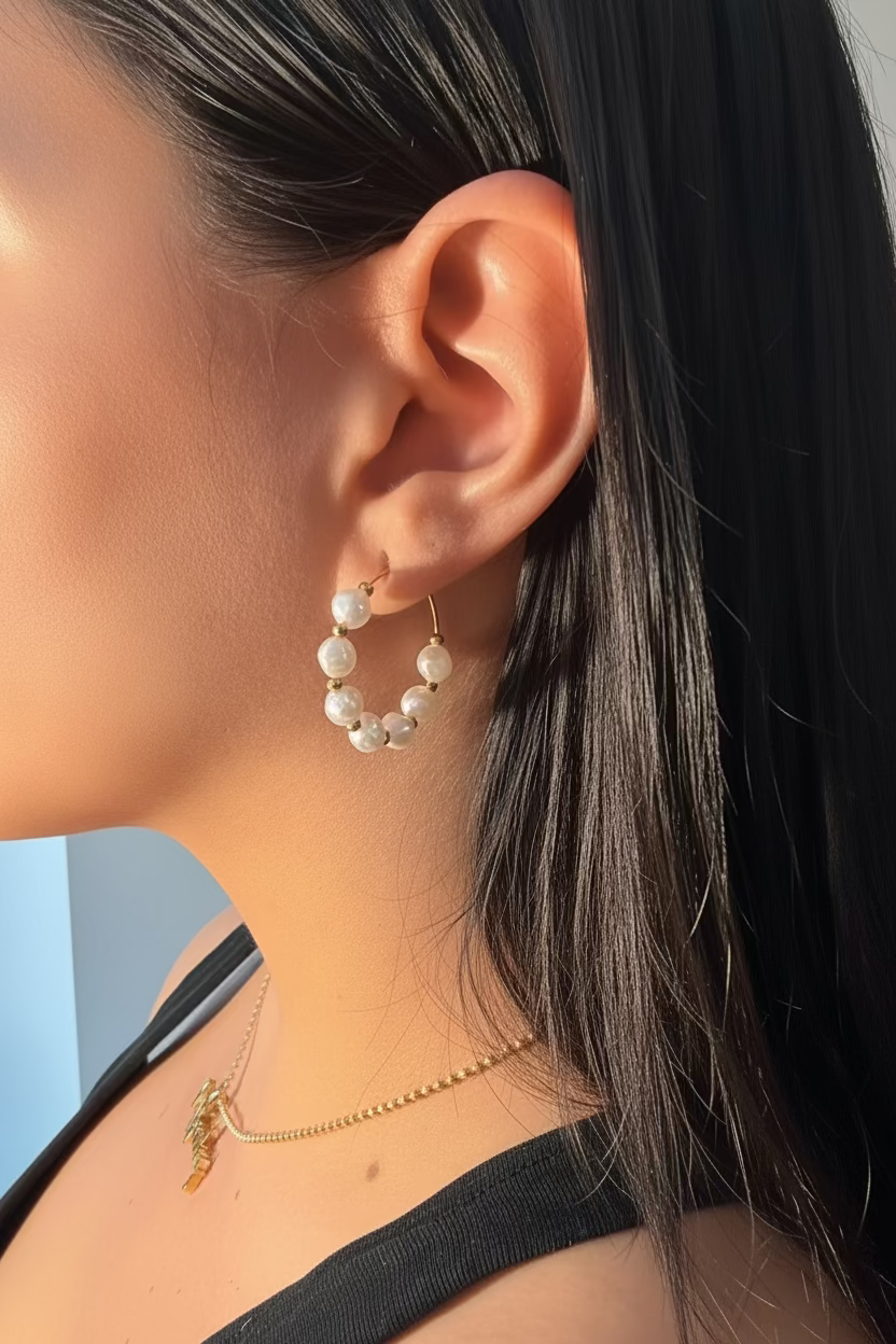 Pearl hoops