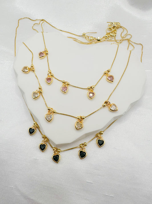Multi heart necklace
