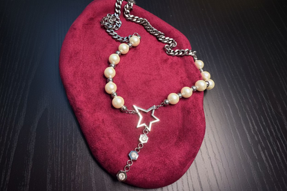 Pearls and star neck
