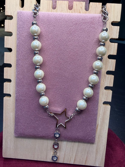 Pearls and star neck